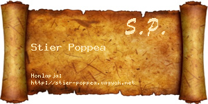 Stier Poppea névjegykártya